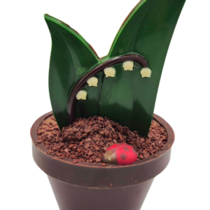 Pot de Muguet Chocolat Noir Grand Modèle