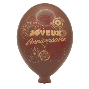 Ballon en chocolat au lait « Joyeux Anniversaire »