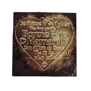 Tablette « Bonne Fête Maman » en chocolat noir 70%